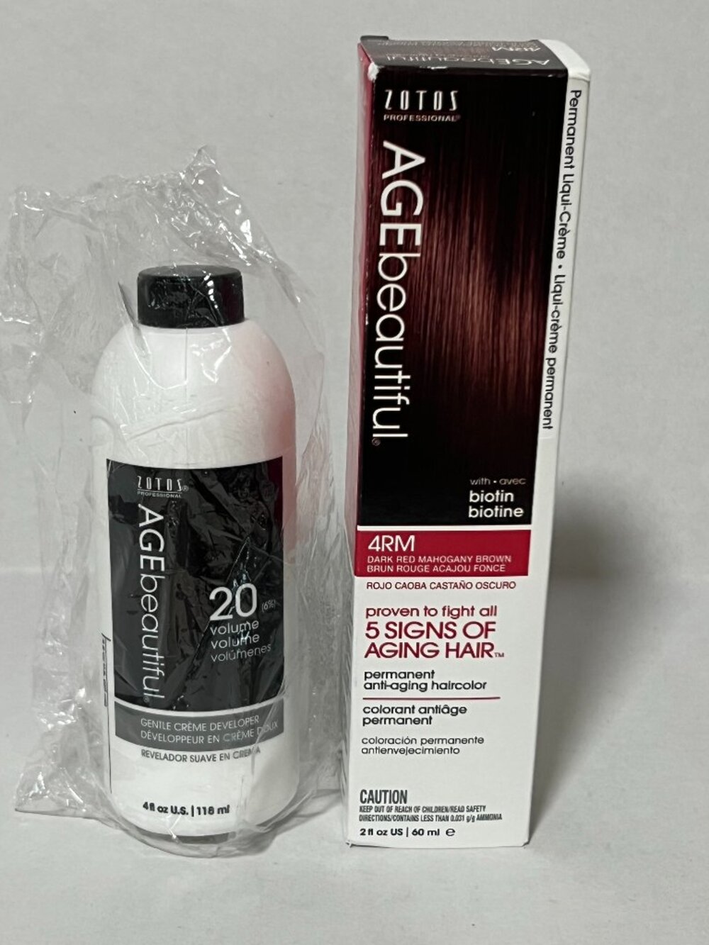 AGEbeautiful 4RM Hair Color & 20 Volume Developer Bundle